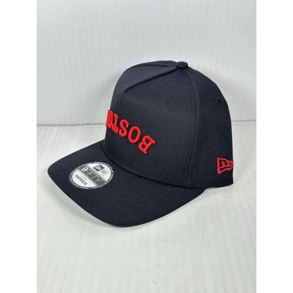 New Era Boston Red Sox 9FIFTY A-Frame Upside Down Snapback Hat Navy/Red NWT - Picture 3 of 5
